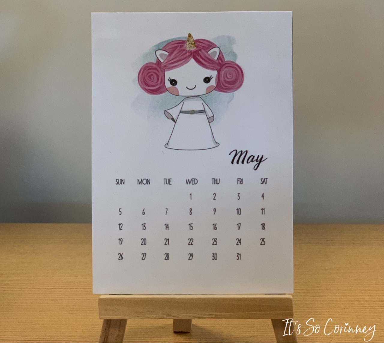 Mini Easel Desk Calendar