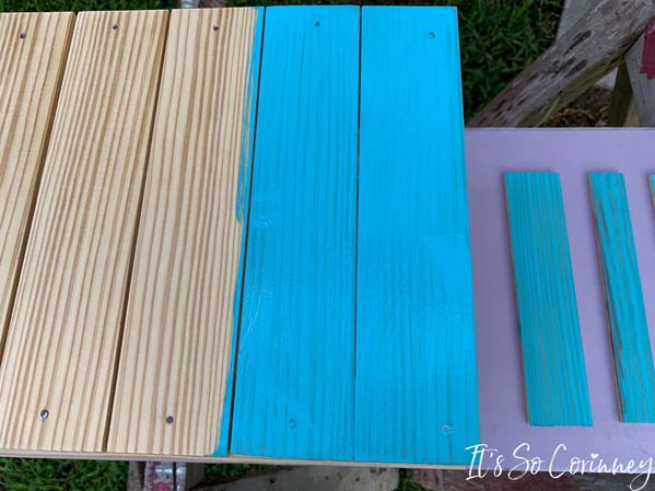 How to Make Colored Wood Stain with Regular Paint - It's So Corinney