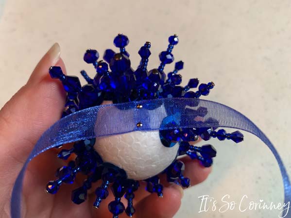 Pin Ribbon for Glass Bead Ornament