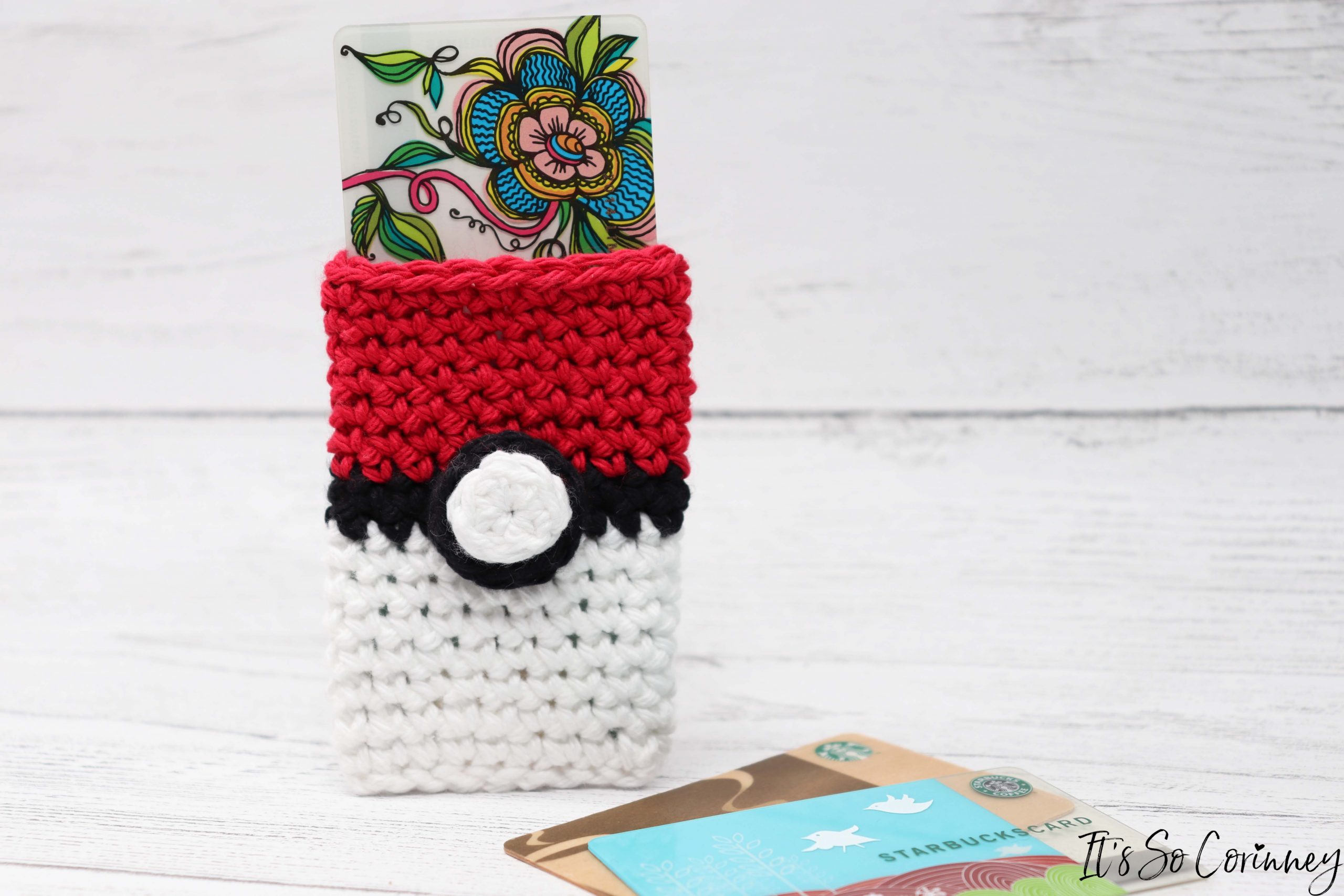 Pokémon Ball Crochet Gift Card Holder