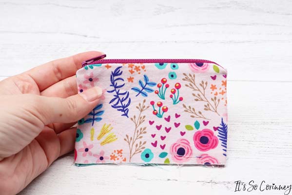 Press Outside Pouch For Zippered Coin Purse