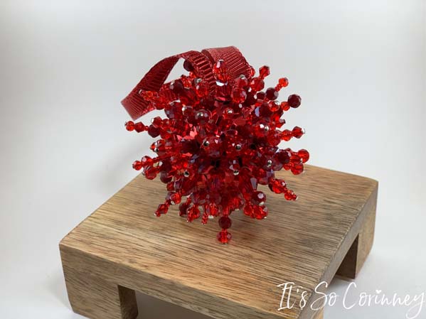 Red Glass Bead Ornament