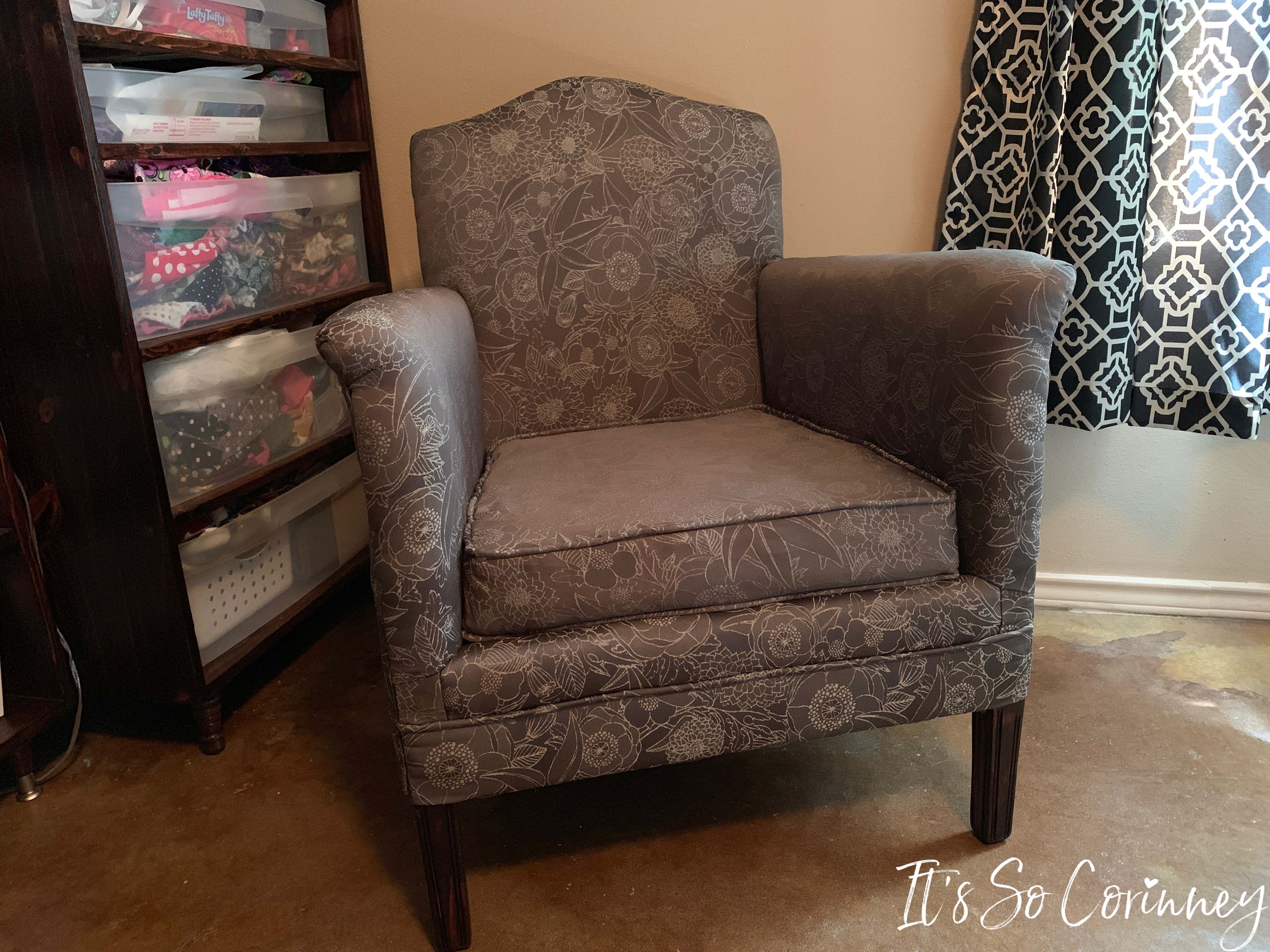 Reupholstered Arm Chair
