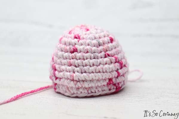 Round 12 Of Crochet Bunny Rabbit Head