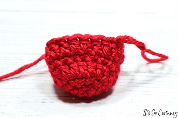 Round 6 Completed For Crochet Mini Beanie Ornament