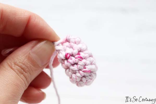 Round 6 Of Crochet Bunny Rabbit Arm