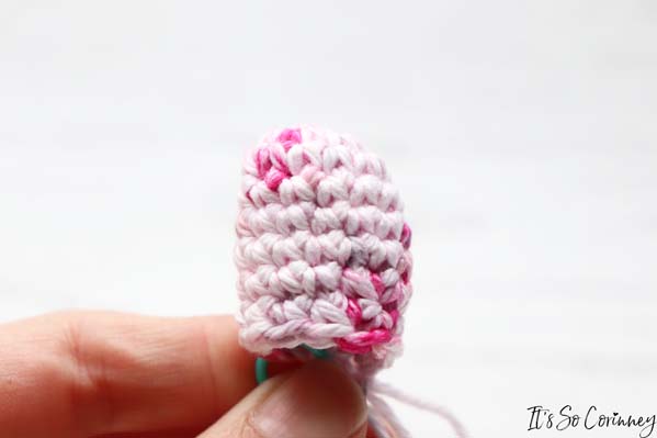 Round 8 Of Crochet Bunny Rabbit Ear
