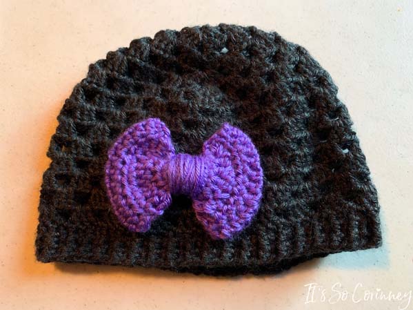 Sew Crochet Bow To Beanie