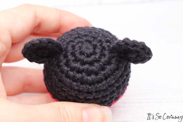 Sew Ears Onto Crochet Mickey Mouse Amigurumi