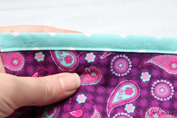 Sew Front Pocket Binding Down