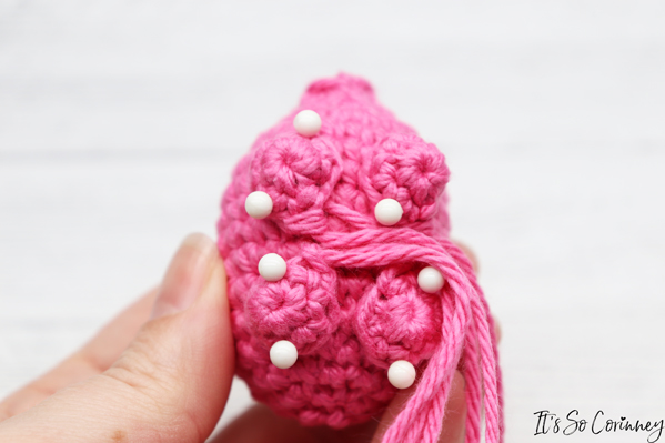 Sew Pig Legs Onto The Crochet Pig Pin Cushion Belly