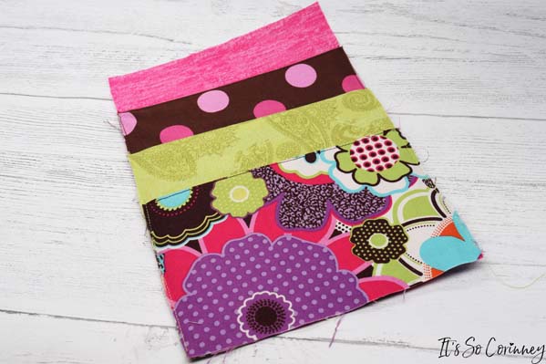 Sew Two Sides Of Last Pocket For Planner Pocket Pouch