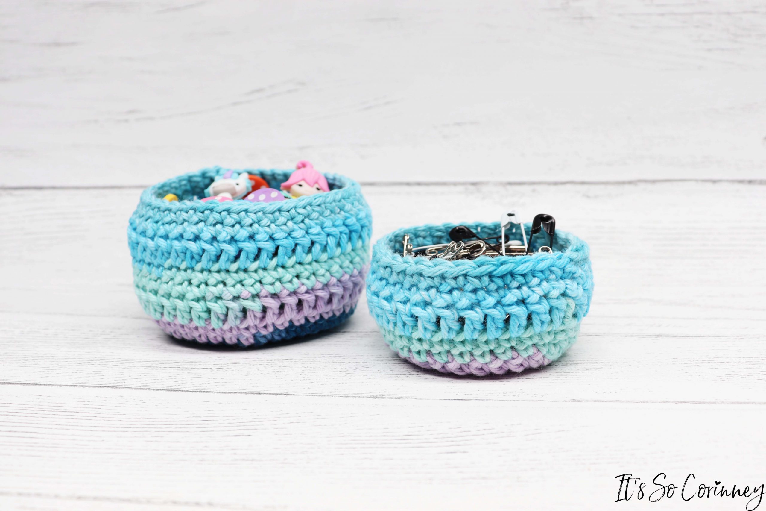 Small Crochet Baskets