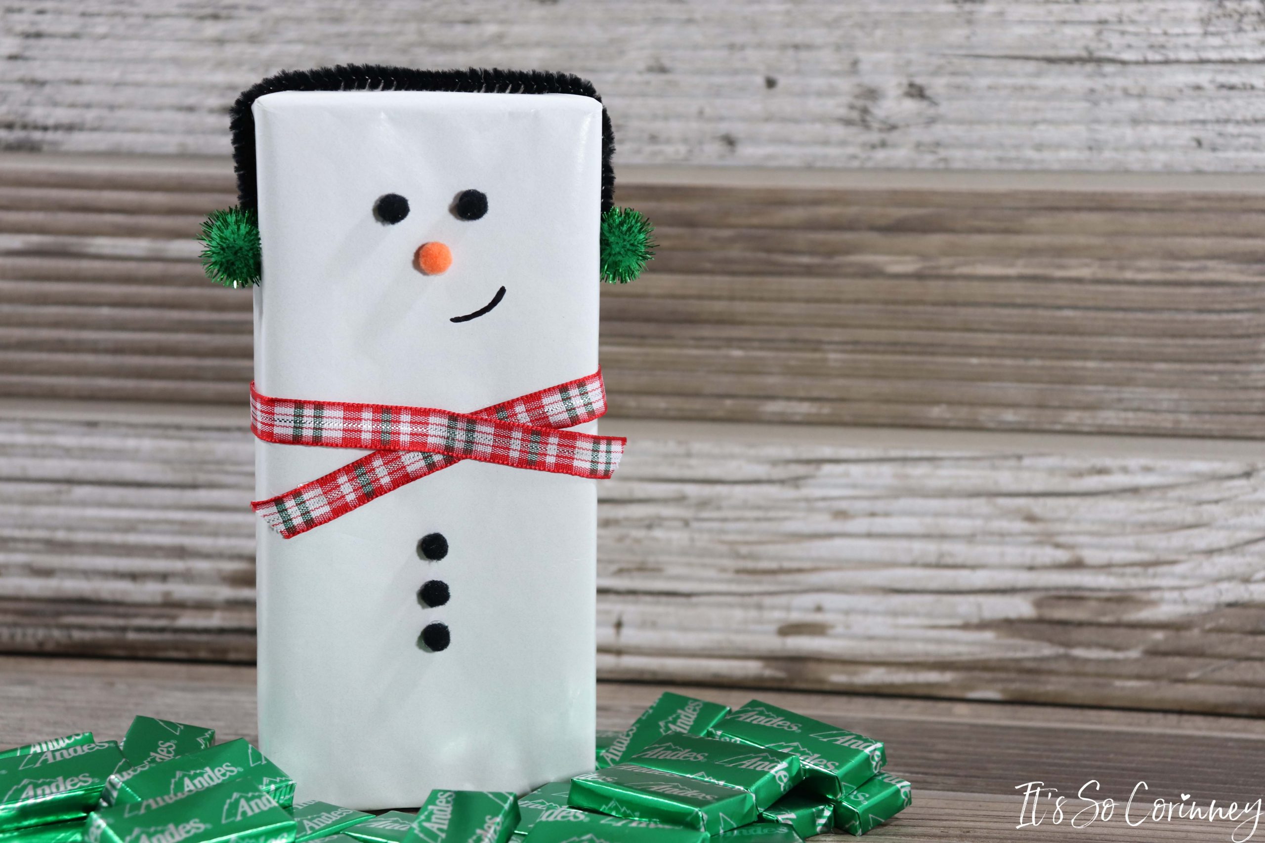 Snowman Wrapped Candy Box Tutorial