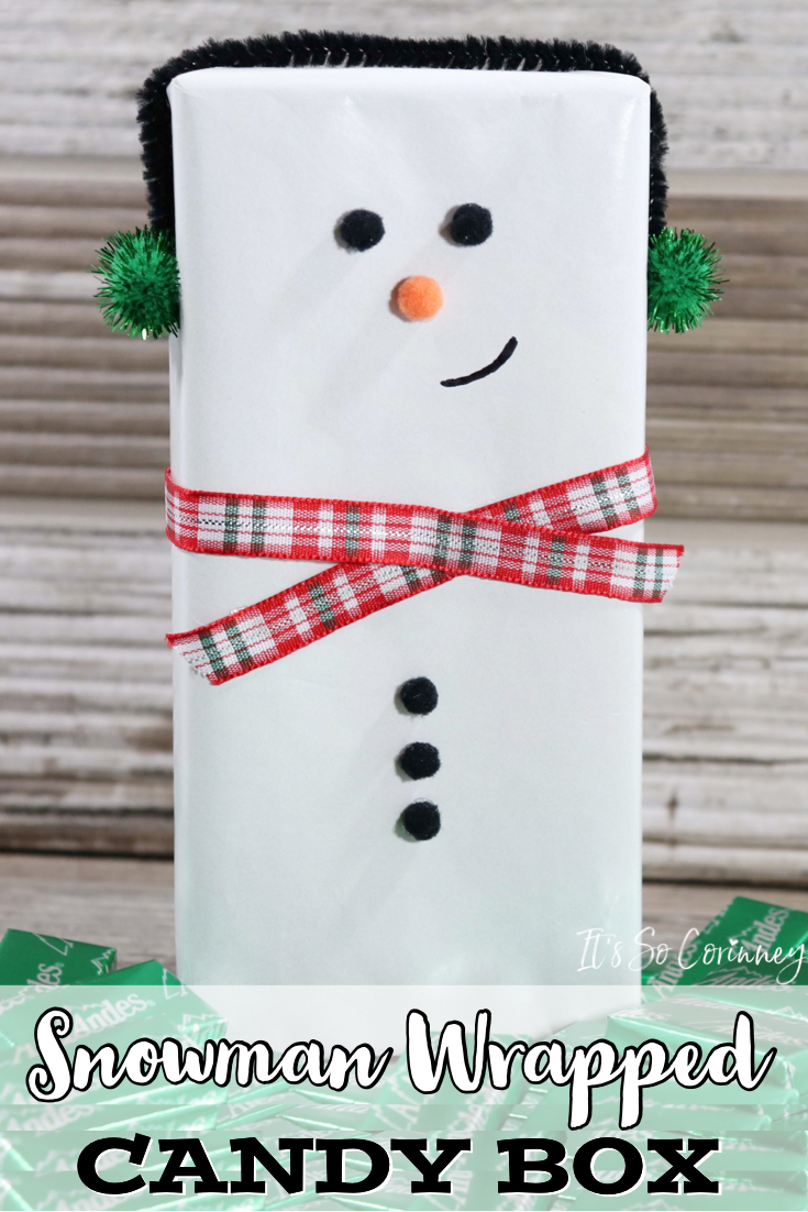 Snowman Wrapped Candy Box Tutorial