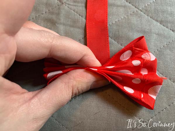 Start The Small Ribbon In The Back Of Bow