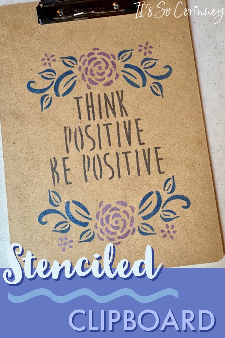 Stenciled Clipboard