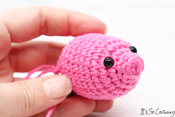 Stuff Crochet Pig Pin Cushion Firmly