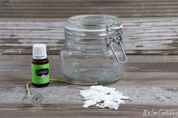 Supplies For DIY Citronella With Essential Oils