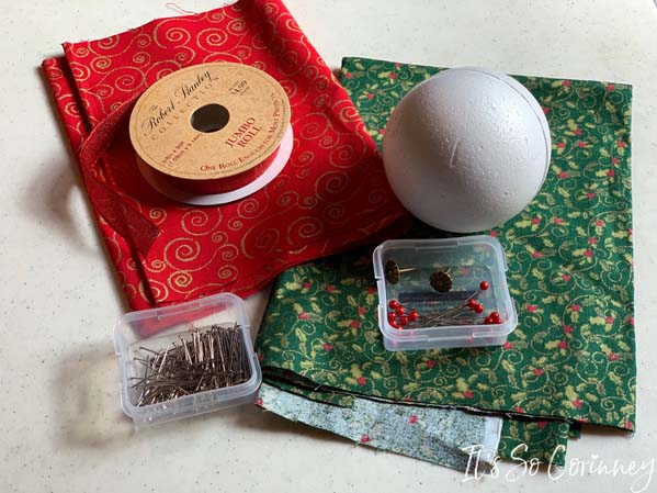 Supplies for Quilted Ornament