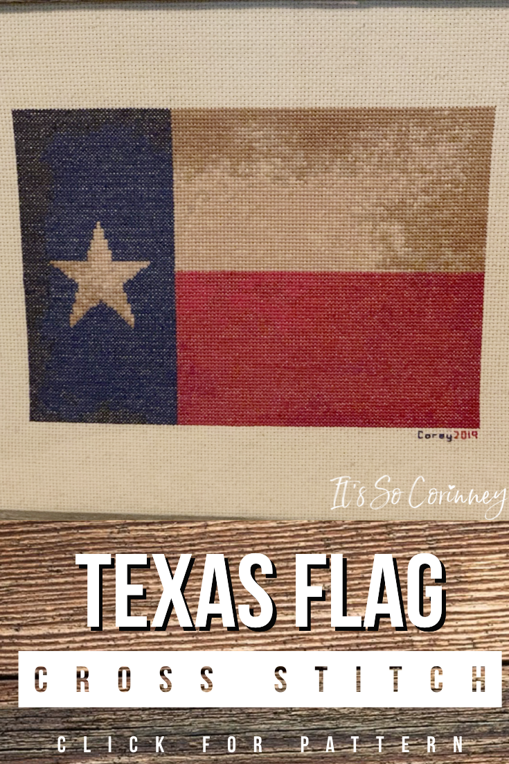 Texas Flag Cross Stitch Pattern