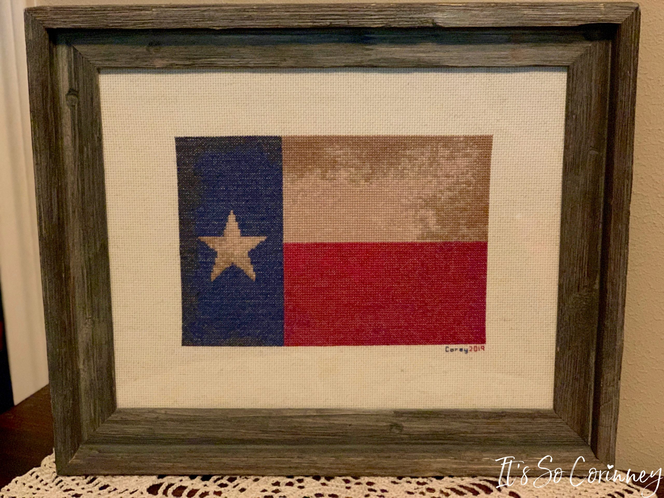 Texas Flag Cross Stitch