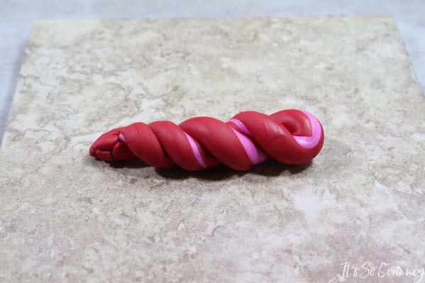 Twist Red and Pink Clay