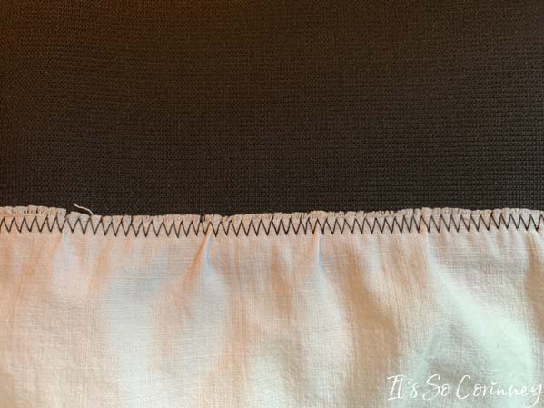 Use A ZipZag Stitch To Sew Material To Elastic