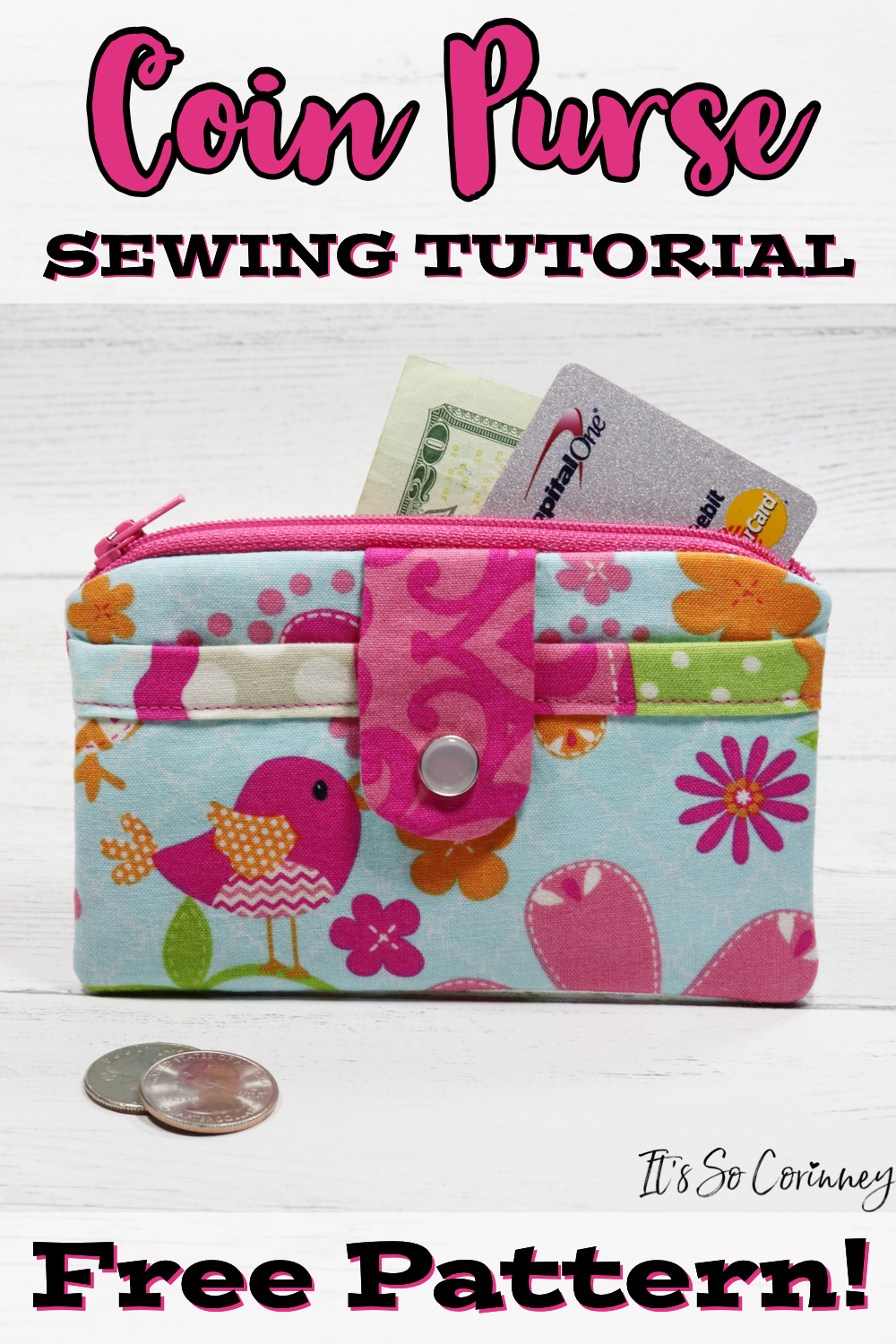 Zippered Coin Purse Sewing Tutorial